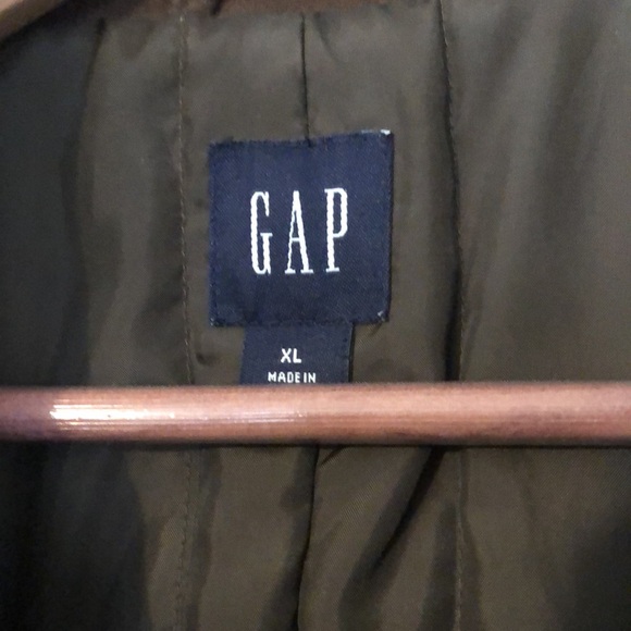 GAP Vintage Three-Quarter Length Brown Coat Brushed Cotton Size XL HOST PICK - Picture 3 of 5